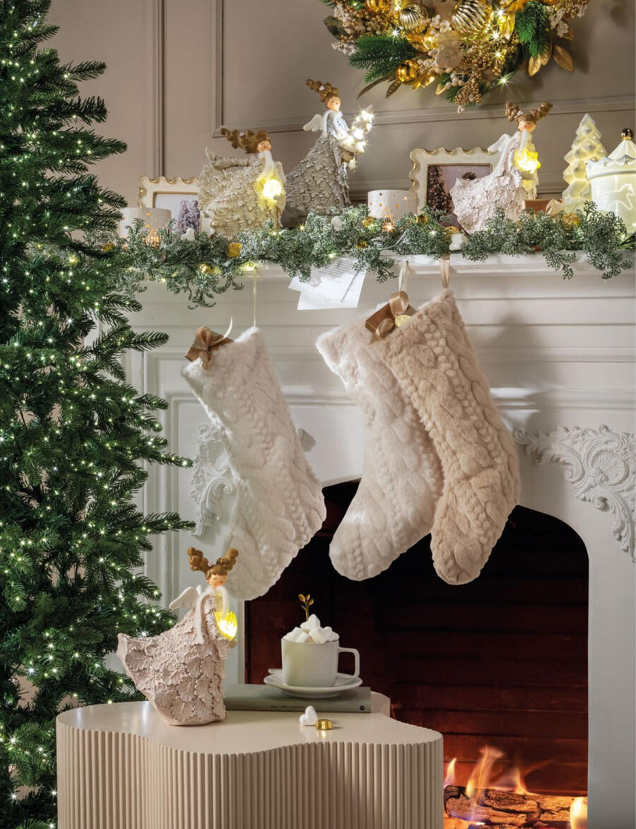 L'Oca Nera - Natale 2025 "Angeli dell'Allegria" Angelo con stella led
