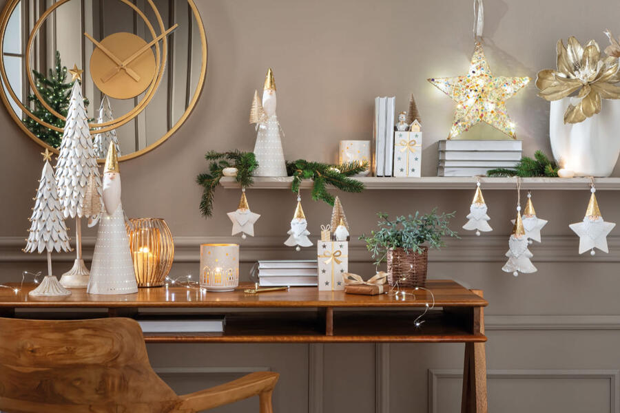 L'Oca Nera - Natale 2025 "Winterland" Pendente Albero Babbo Natale grande