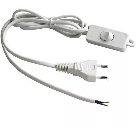 Cavo Elettrico con Interruttore in PVC Bianco