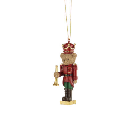 L'Oca Nera - Natale 2025 "Teddy Bear Orchestra" Pendente Orsetto con tromba