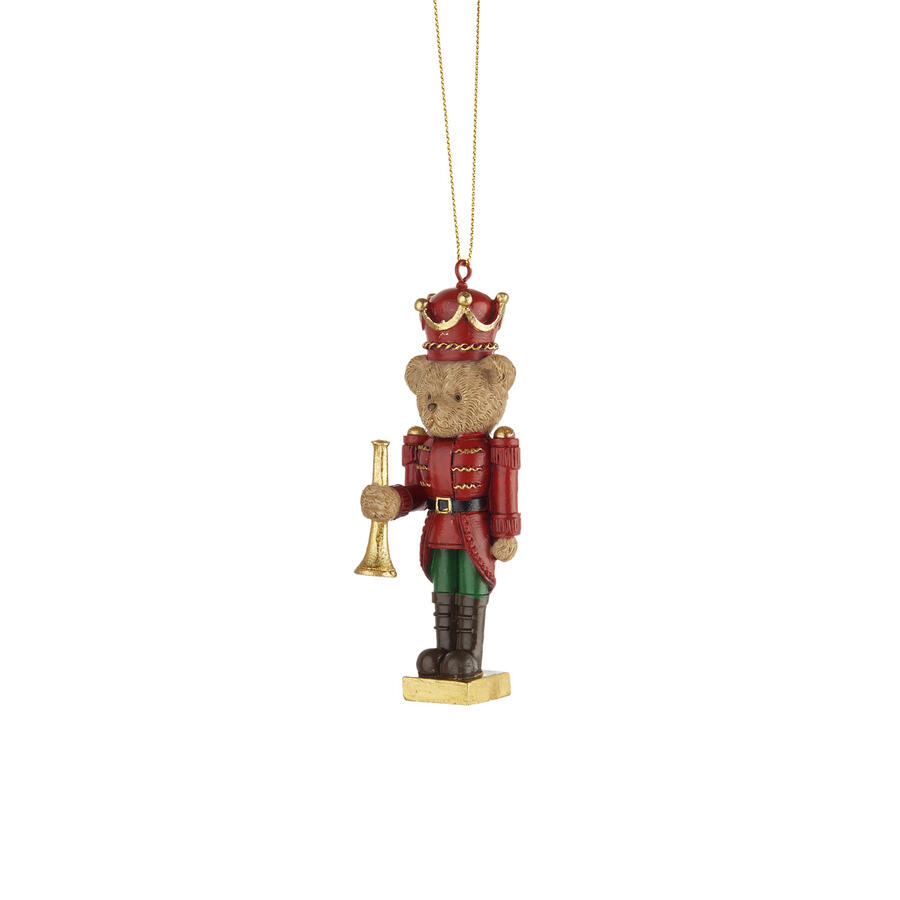 L'Oca Nera - Natale 2025 "Teddy Bear Orchestra" Pendente Orsetto con tromba
