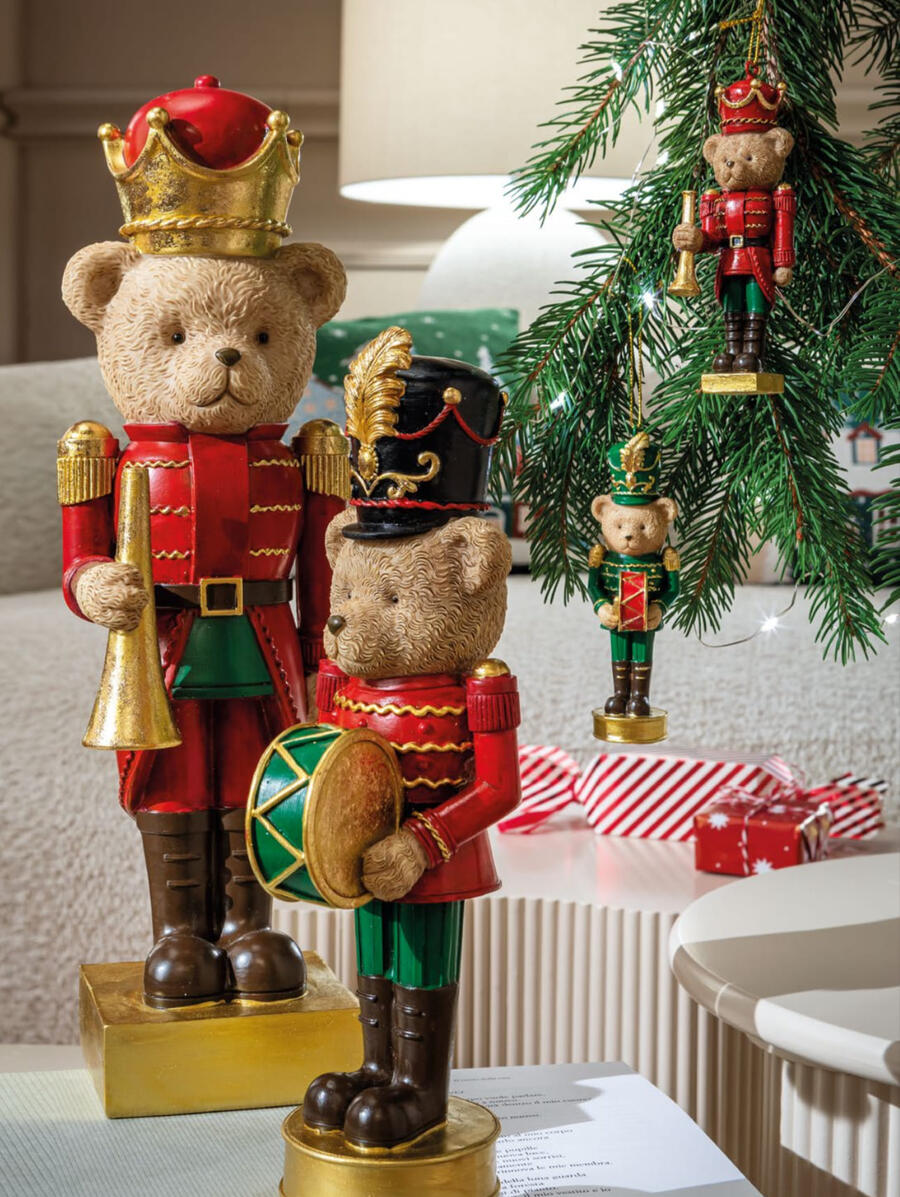 L'Oca Nera - Natale 2025 "Teddy Bear Orchestra" Orsetto piccolo con tamburo