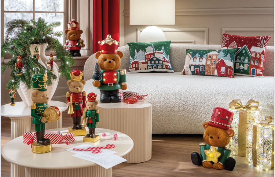 L'Oca Nera - Natale 2025 "Teddy Bear Orchestra" Orsetto piccolo con tamburo