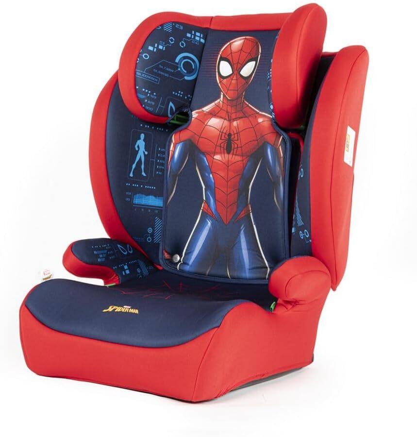 Seggiolino auto bimbi i-size 100-150cm (15-36kg) gruppo2/3 con cintura a tre punti Spiderman