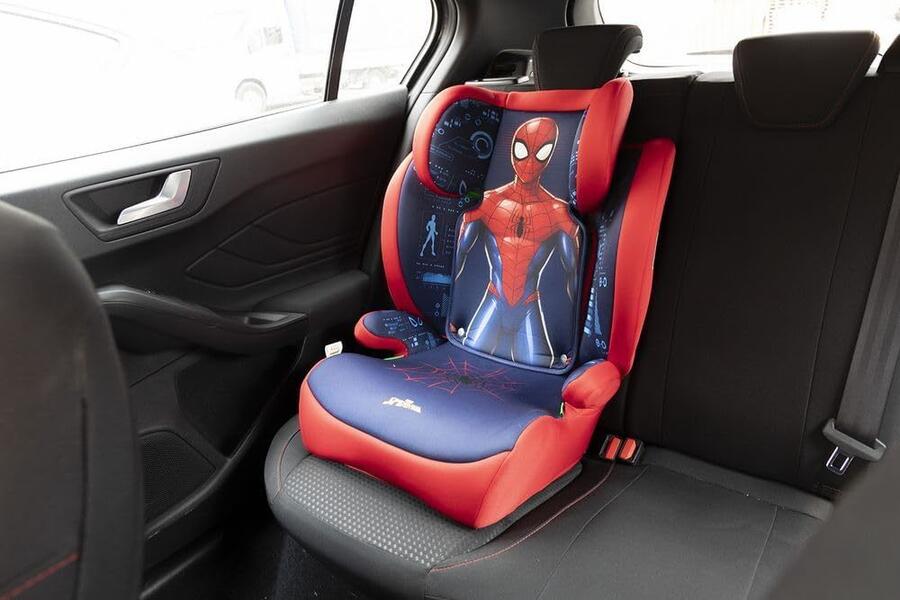 Seggiolino auto bimbi i-size 100-150cm (15-36kg) gruppo2/3 con cintura a tre punti Spiderman