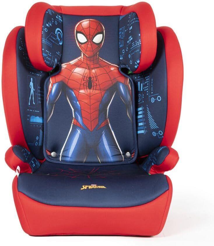 Seggiolino auto bimbi i-size 100-150cm (15-36kg) gruppo2/3 con cintura a tre punti Spiderman