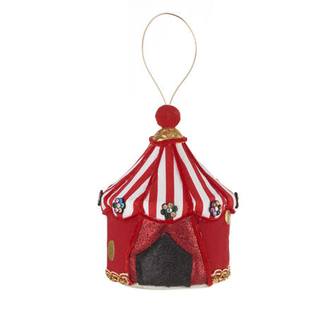 L'Oca Nera - Natale 2025 "Merry Circus" decorazione d'appendere circo rosso