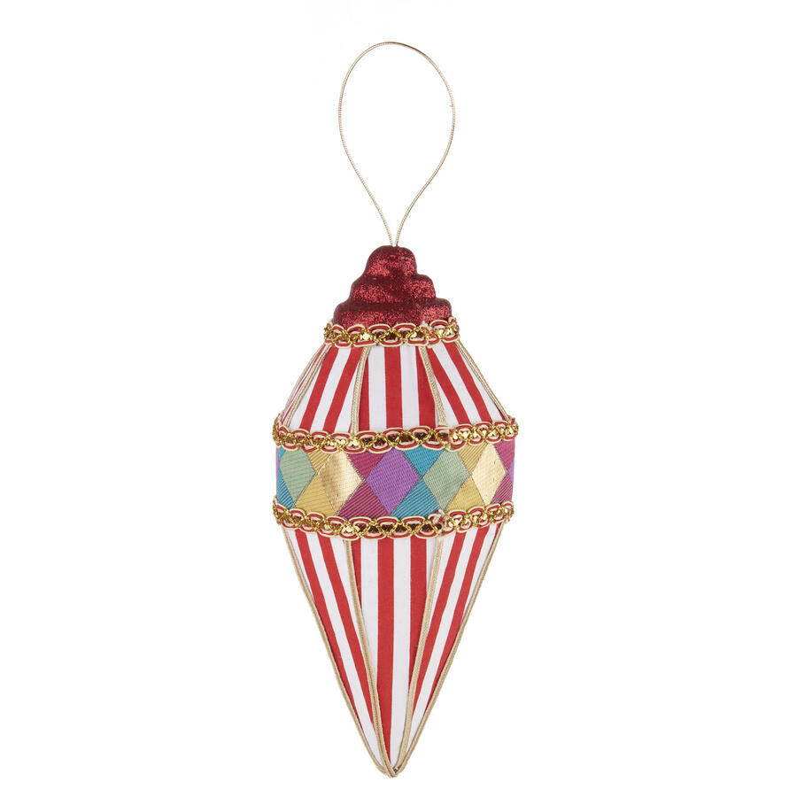 L'Oca Nera - Natale 2025 "Merry Circus" decorazione d'appendere Cono fascia Multicolor