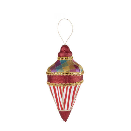 L'Oca Nera - Natale 2025 "Merry Circus" decorazione d'appendere Cono fascia Rossa