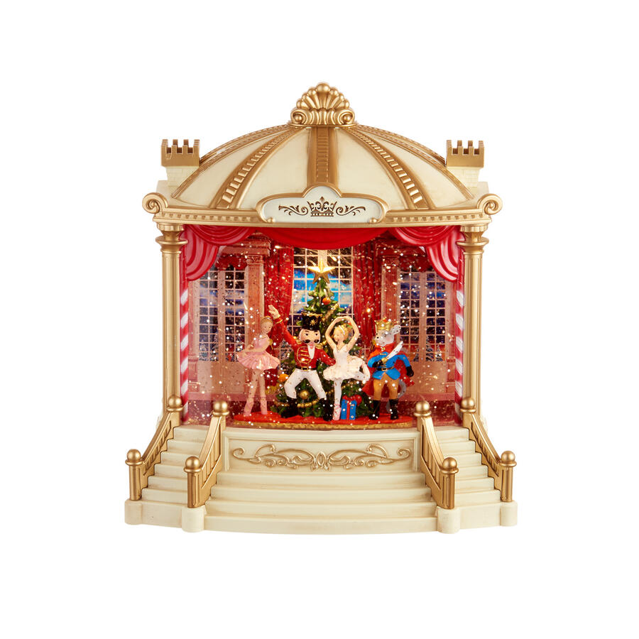 L'Oca Nera - Natale 2025 Boule de neige Teatro con musica, led, movimento continuo e timer