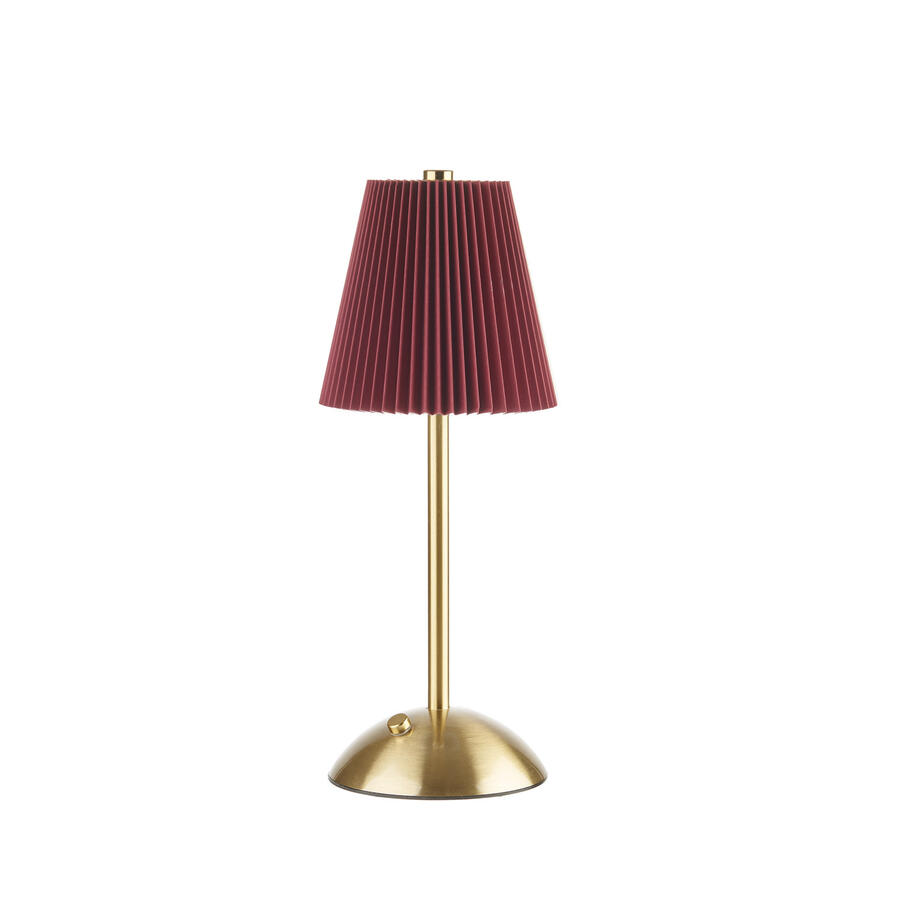 L'Oca Nera - Natale 2025 "Romantica Atmosfera" Lampada da tavolo led, usb, Bordeaux