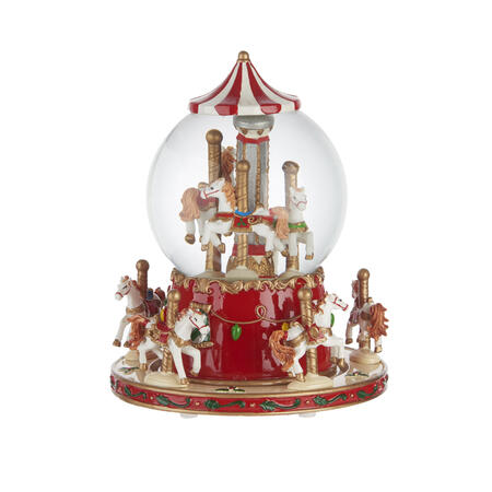 L'Oca Nera - Natale 2025 "Musica d'Inverno" Boule de neige giostra con carillon