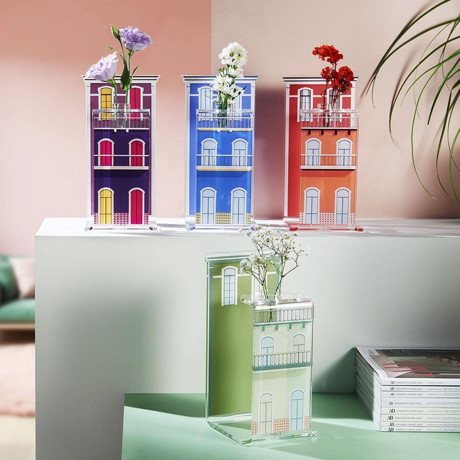 Linee Recanati - Vaso Blooming City Lisbona Rosso