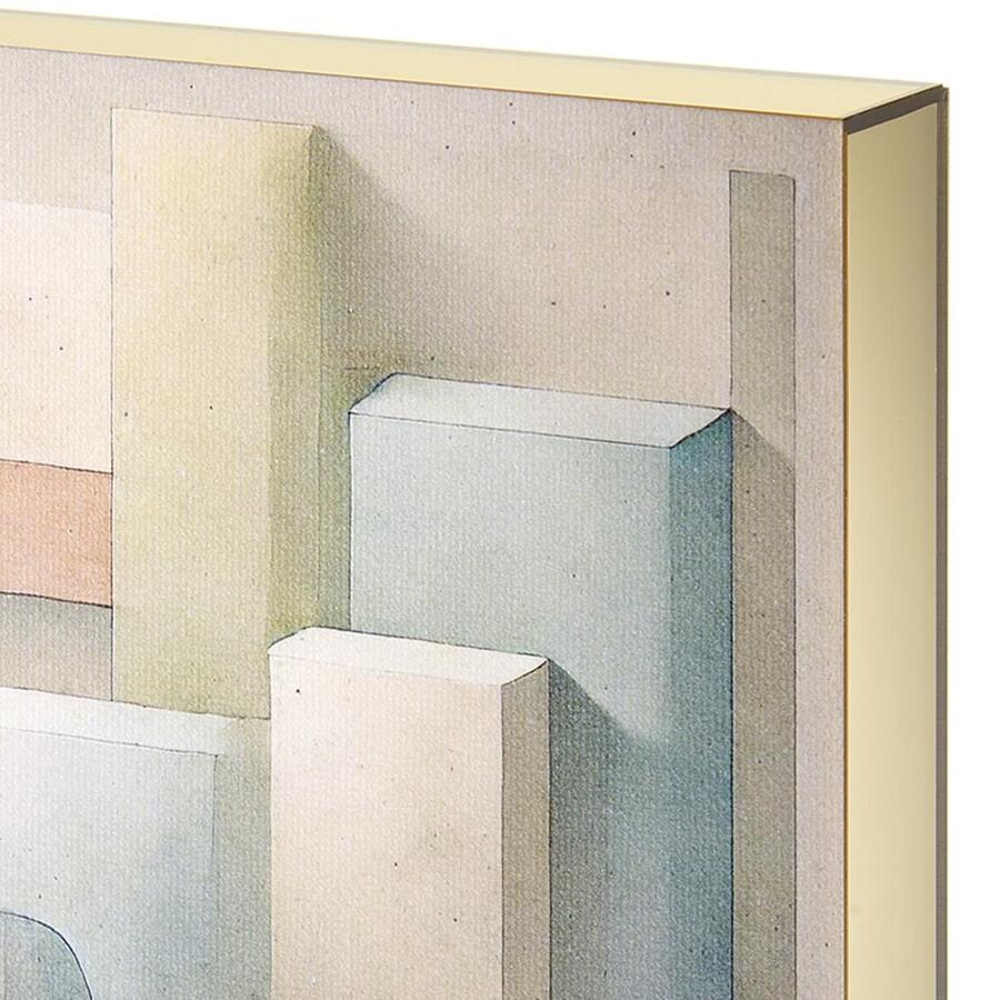 Linee Recanati - MINI Quadro in tela 20x20 cm Metacubica TRE