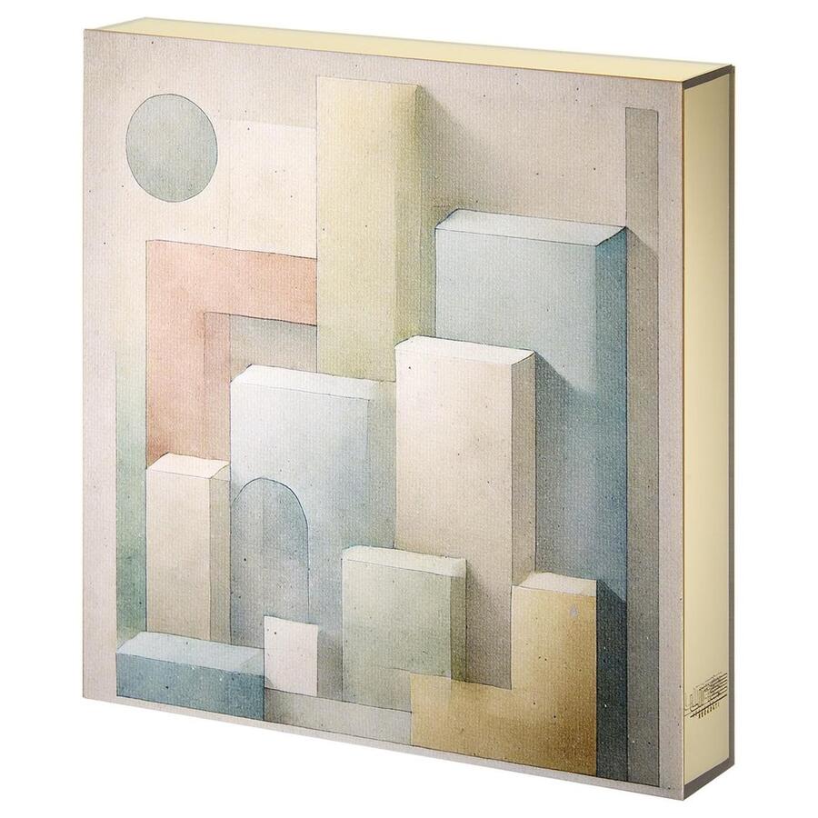 Linee Recanati - MINI Quadro in tela 20x20 cm Metacubica TRE