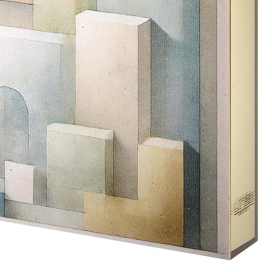 Linee Recanati - MINI Quadro in tela 20x20 cm Metacubica TRE