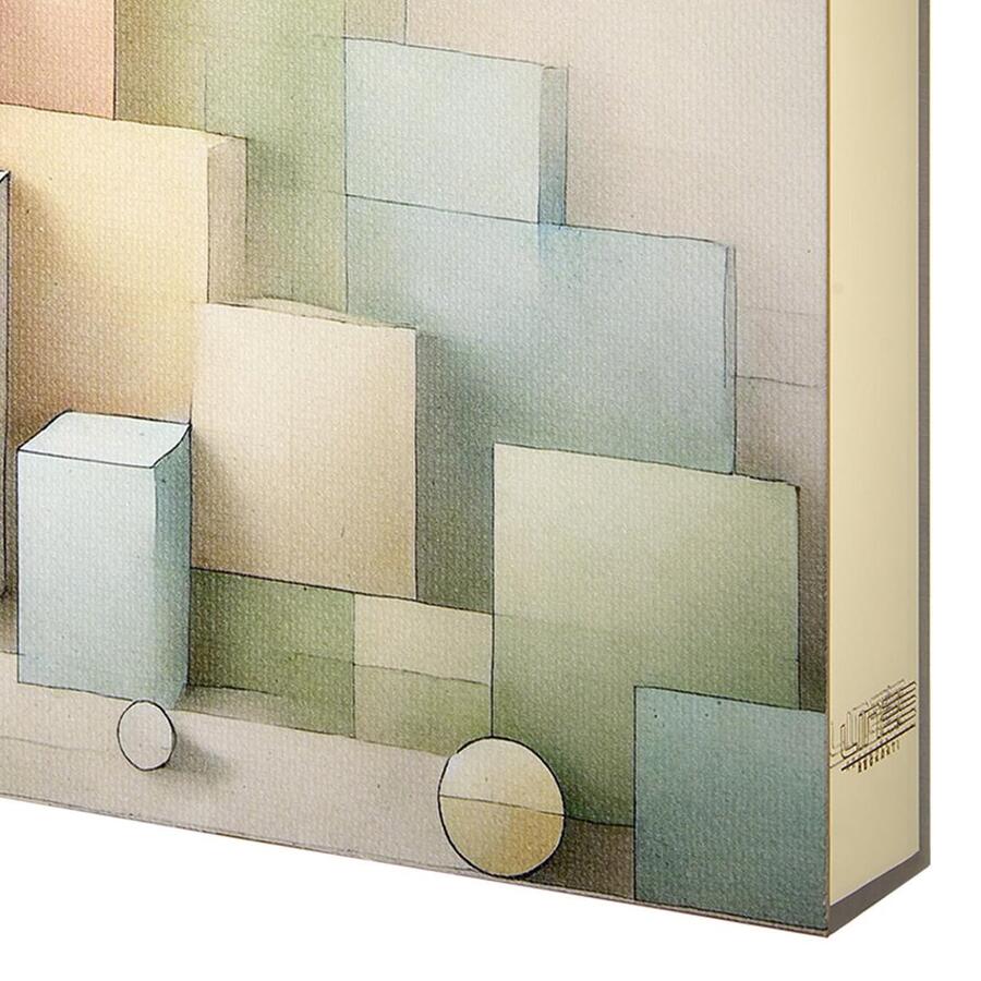 Linee Recanati - MINI Quadro in tela 20x20 cm Metacubica CINQUE