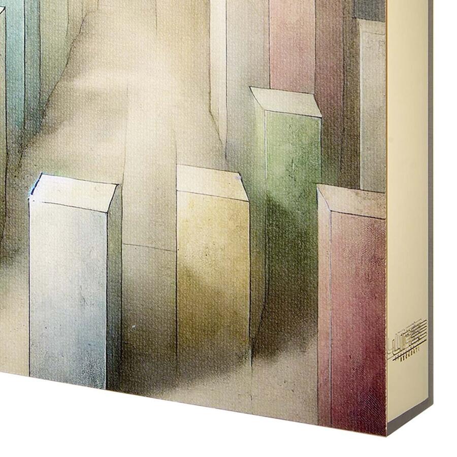 Linee Recanati - MINI Quadro in tela 20x20 cm Metacubica QUATTRO