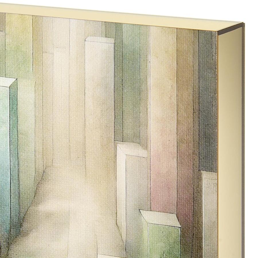 Linee Recanati - MINI Quadro in tela 20x20 cm Metacubica QUATTRO