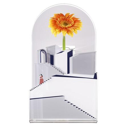 Linee recanati - Vaso Blooming City Santorini Grigio