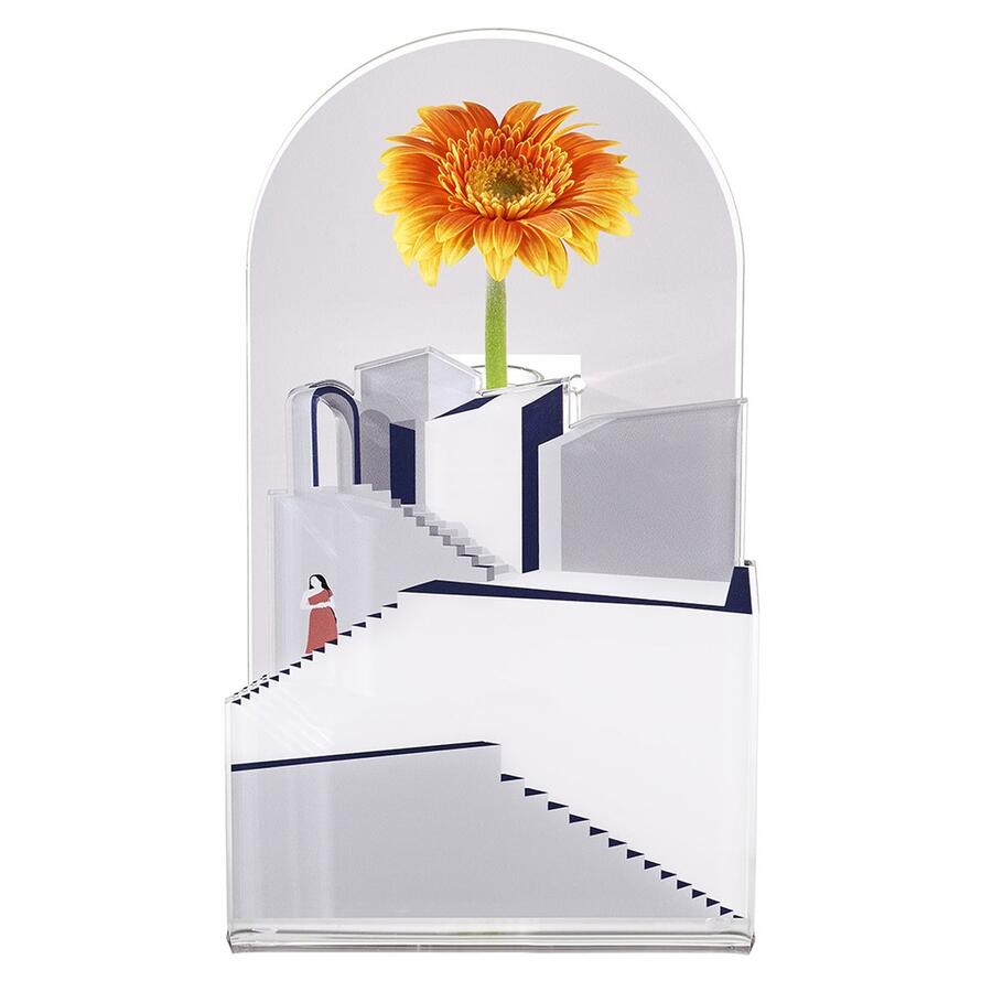 Linee recanati - Vaso Blooming City Santorini Grigio