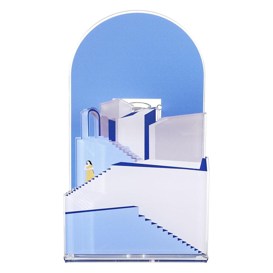 Linee recanati - Vaso Blooming City Santorini Azzurro