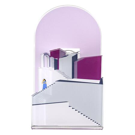 Linee recanati - Vaso Blooming City Santorini Lilla