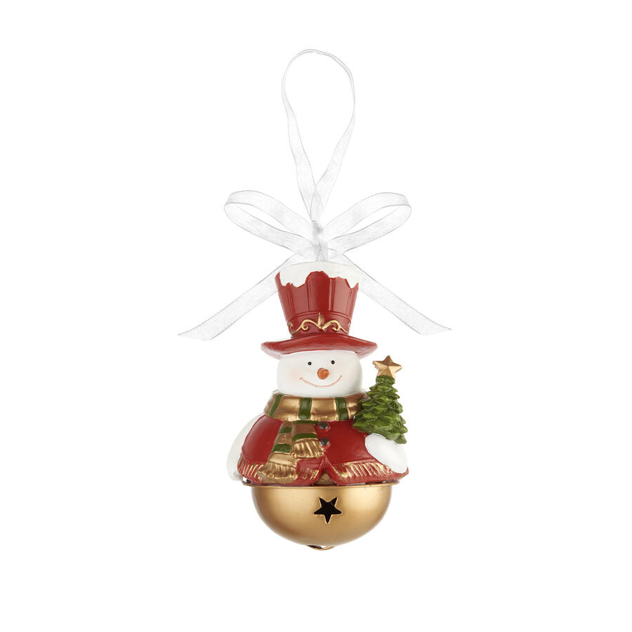L'Oca Nera - Natale 2025 "Jingle Red" Pendente Pupazzo di Neve