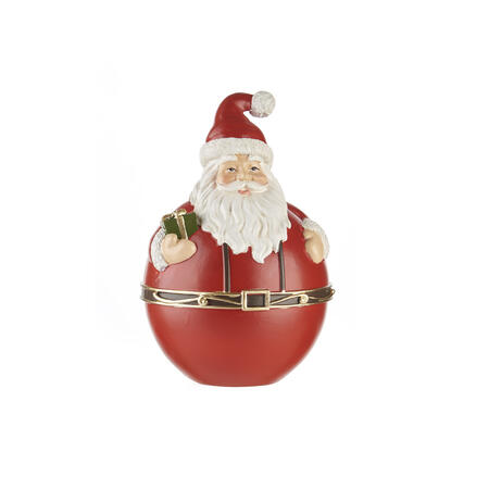L'Oca Nera - Natale 2025 "Jingle Red" Decorazione d'appoggio Babbo Natale