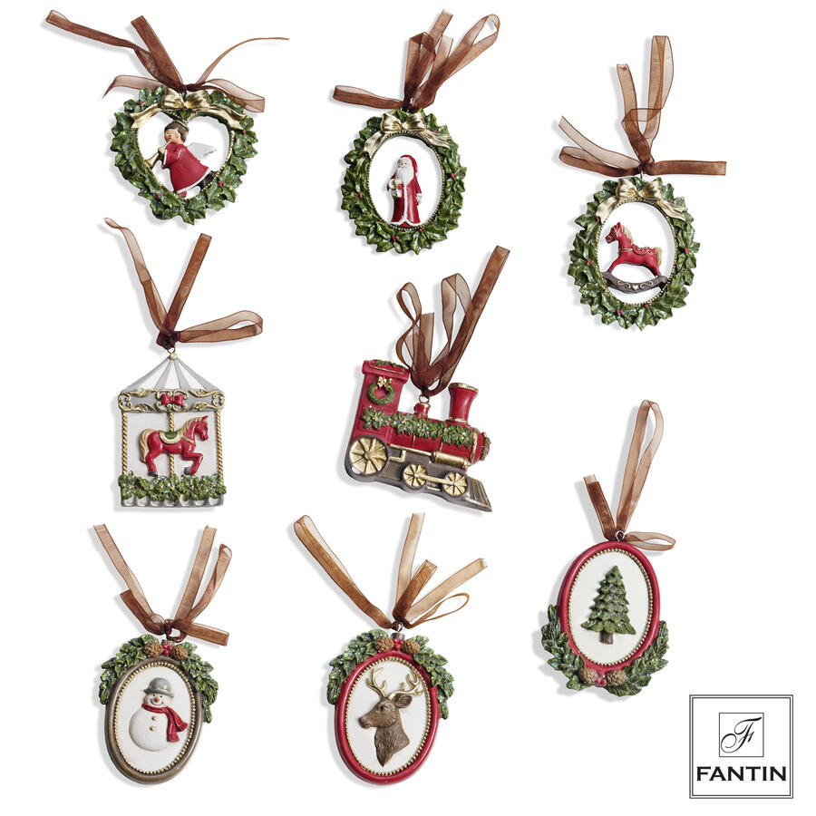 Fantin Argenti - Natale 2025 Collezione 8 Addobbi mix green red