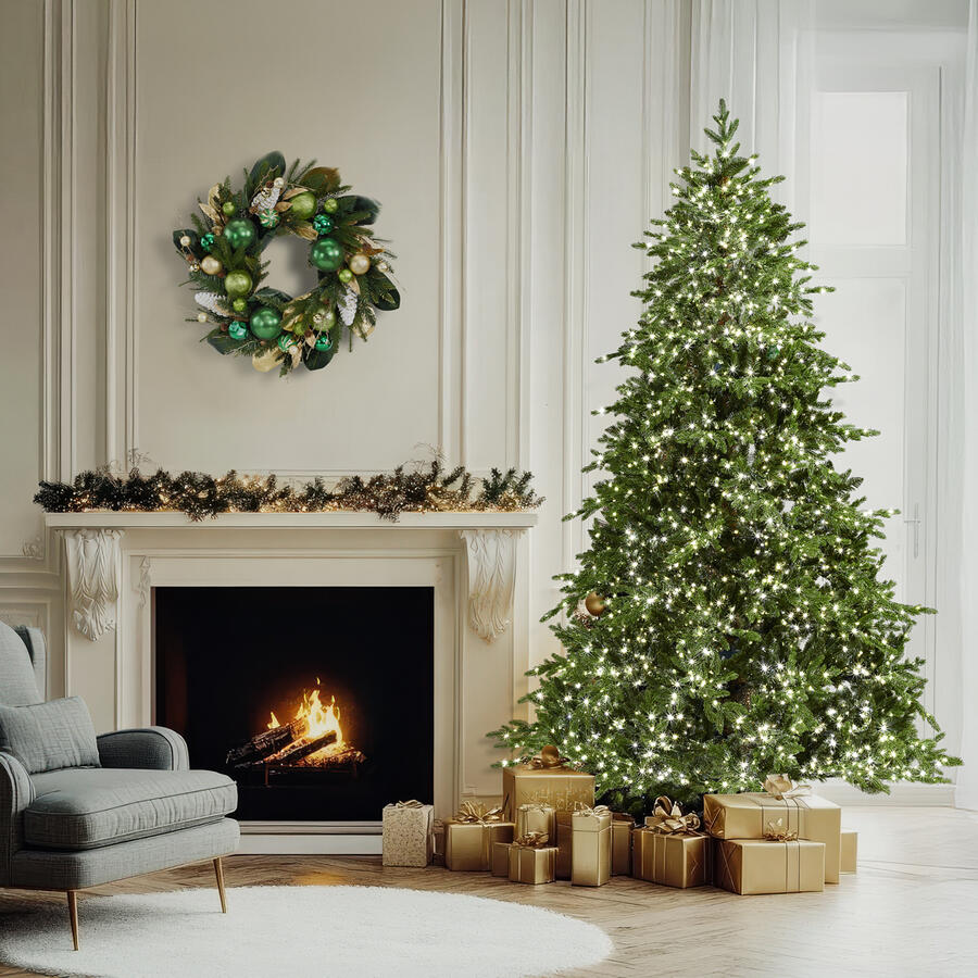 Fantin Argenti - Natale 2025 Albero di Natale Pino Luxury 3.000 led Telecomando 8 effetti luce H180