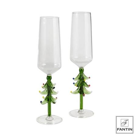 Fantin Argenti - Natale 2025 Set 2 calici Albero di Natale