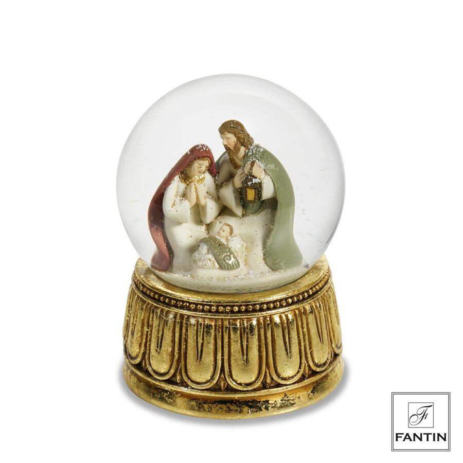 Fantin Argenti - Natale 2025 - Boule de Neige Carillon Sacra Famiglia oro h14,5