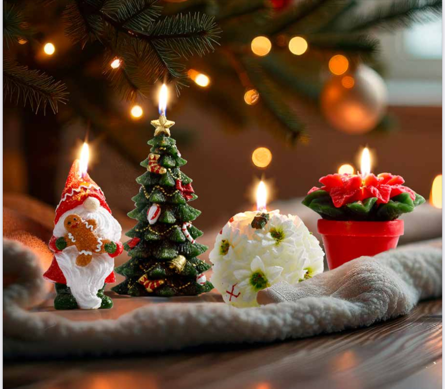Fantin Argenti - Natale 2025 - Set 4 candele Elfi 