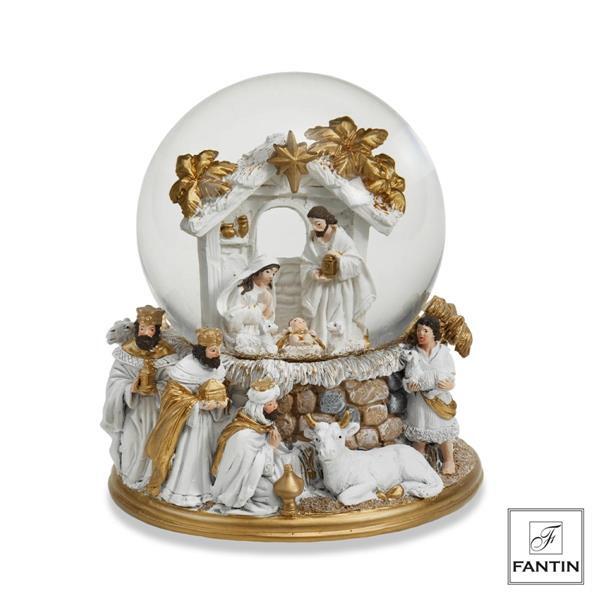 Fantin Argenti - Natale 2025 - Boule de Neige Carillon Natività h16,5