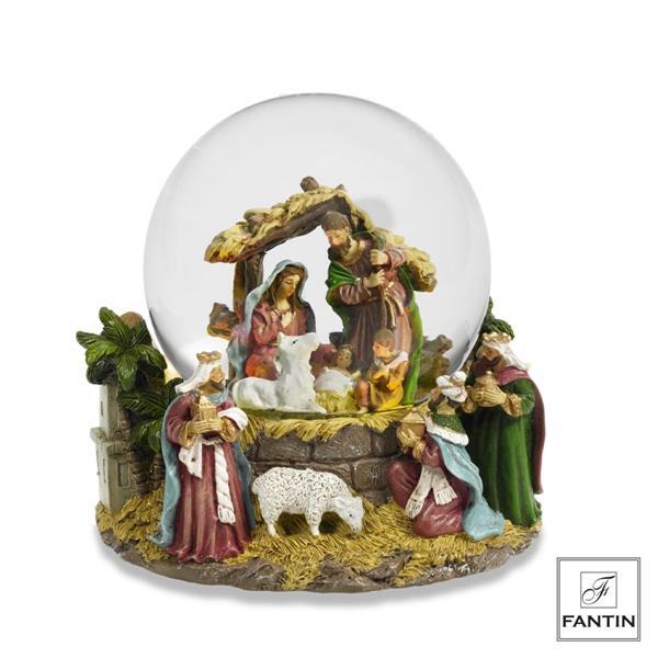 Fantin Argenti - Natale 2025 Boule de neige Natività  con luci, led e musica