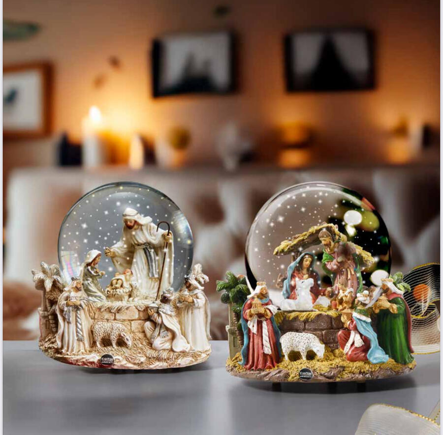 Fantin Argenti - Natale 2025 Boule de neige Natività  con luci, led e musica