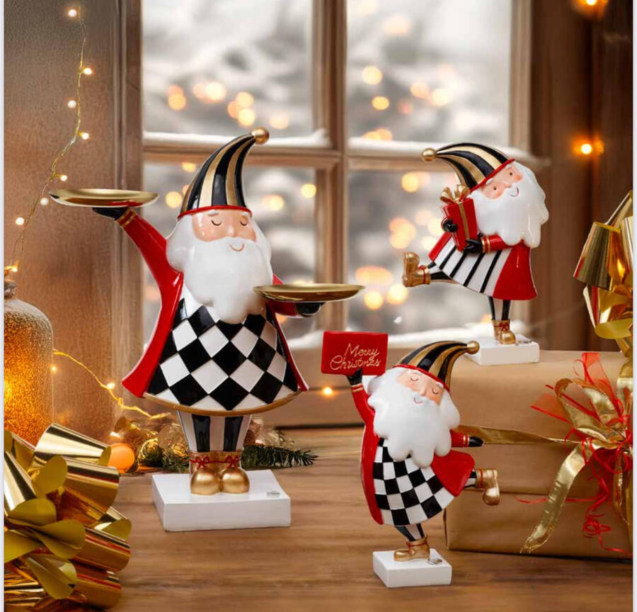 Fantin Argenti - Natale 2025 - Babbo Natale con 2 vassoi