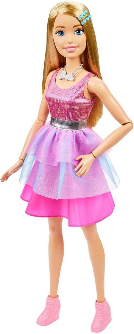 Barbie Bambola grande alta 71cm con abito scintillante - Mattel - HJY02 - 3+