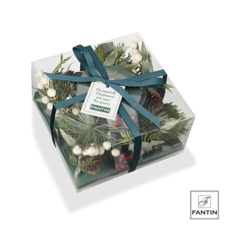 Fantin Argenti - Natale 2025 - Cera profumata Grande Verde con Rami di Pino 