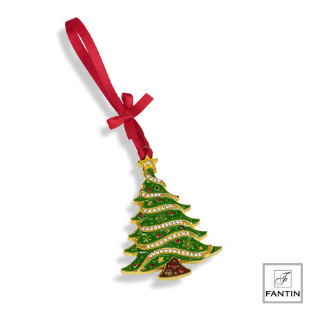 Fantin Argenti - Natale 2025 - Collezione Mix Green Red Gold Strass Addobbo Albero