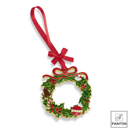 Fantin Argenti - Natale 2025 - Collezione Mix Green Red Gold Strass Addobbo Corona