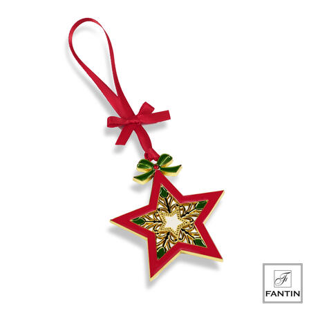 Fantin Argenti - Natale 2025 - Collezione Mix Green Red Gold Strass Addobbo Stella