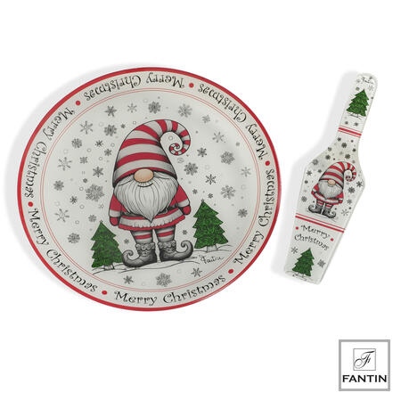 Fantin Argenti - Natale 2025 - Set Piatto panettone con pala torta Decoro 2