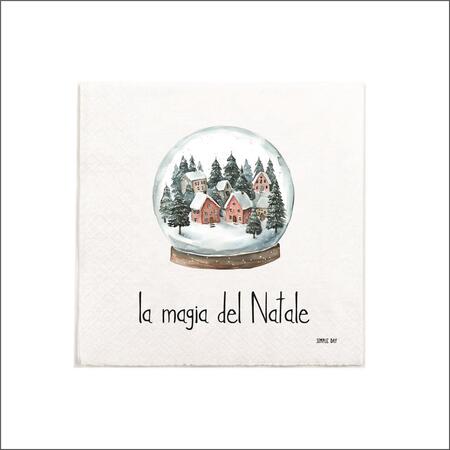 Simply Day - Natale 2025 - Set 20 tovaglioli di carta "La Magia del Natale" 