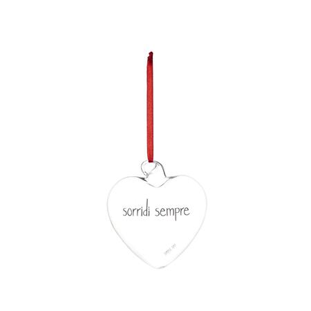 Simply Day - Natale 2025 - Pallina cuore Sorridi sempre - 11 cm