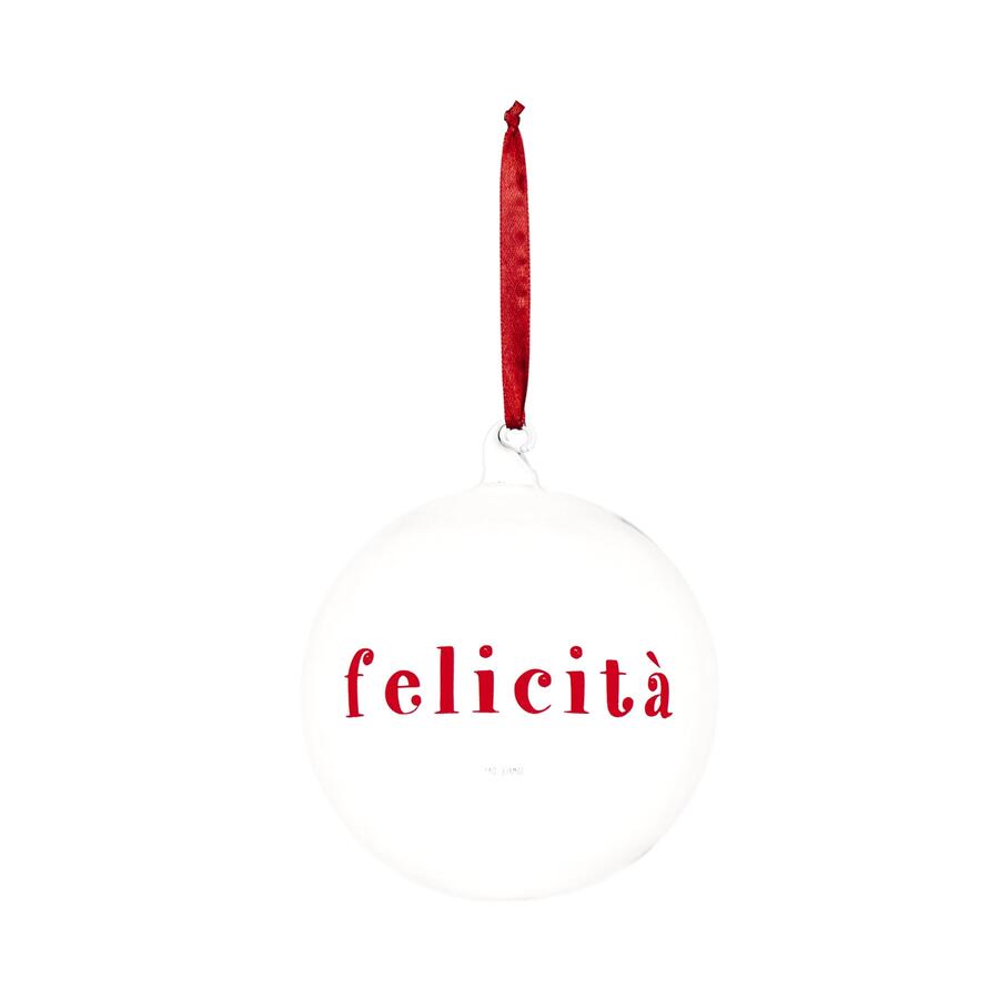 Simply Day - Natale 2025 - Pallina Felicità rosso - 15 cm