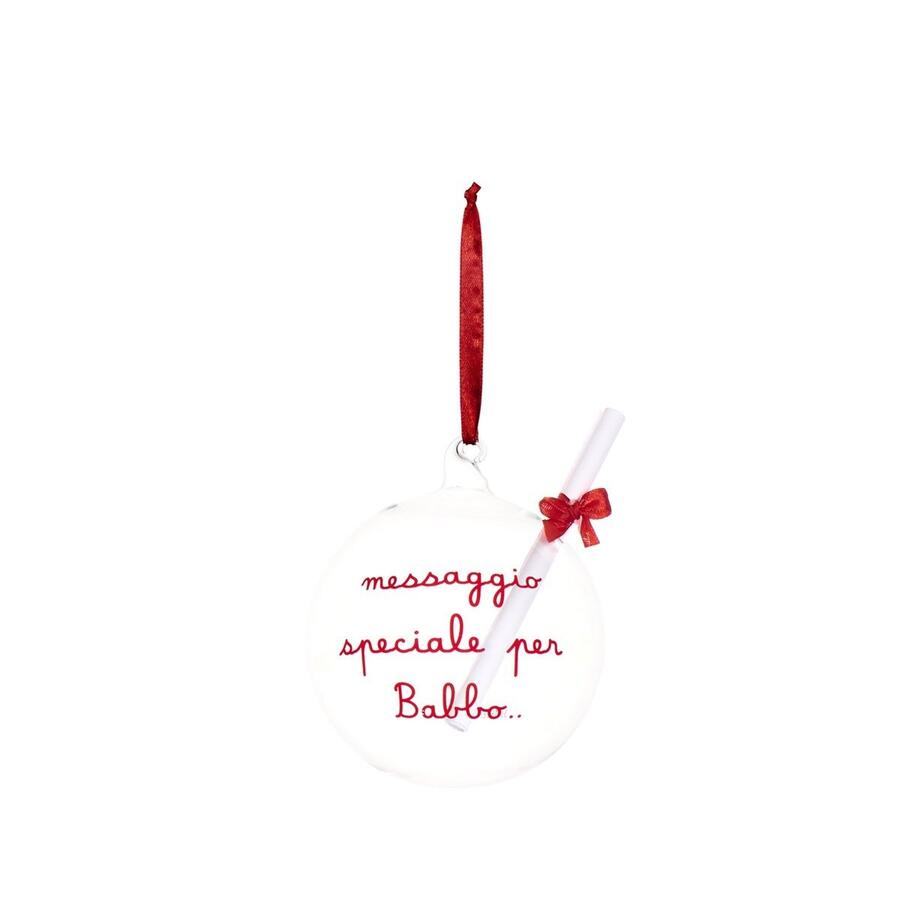 Simply Day - Natale 2025 - Pallina Messaggio speciale lettera - 12 cm
