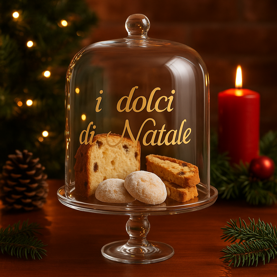 Simply Day - Natale 2025 - Alzata Ø26cm + Campana Ø24,5cm decoro "Idolci di Natale"