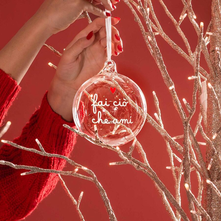Simply Day - Natale 2025 - Pallina Fai ciò che ami - 12 cm